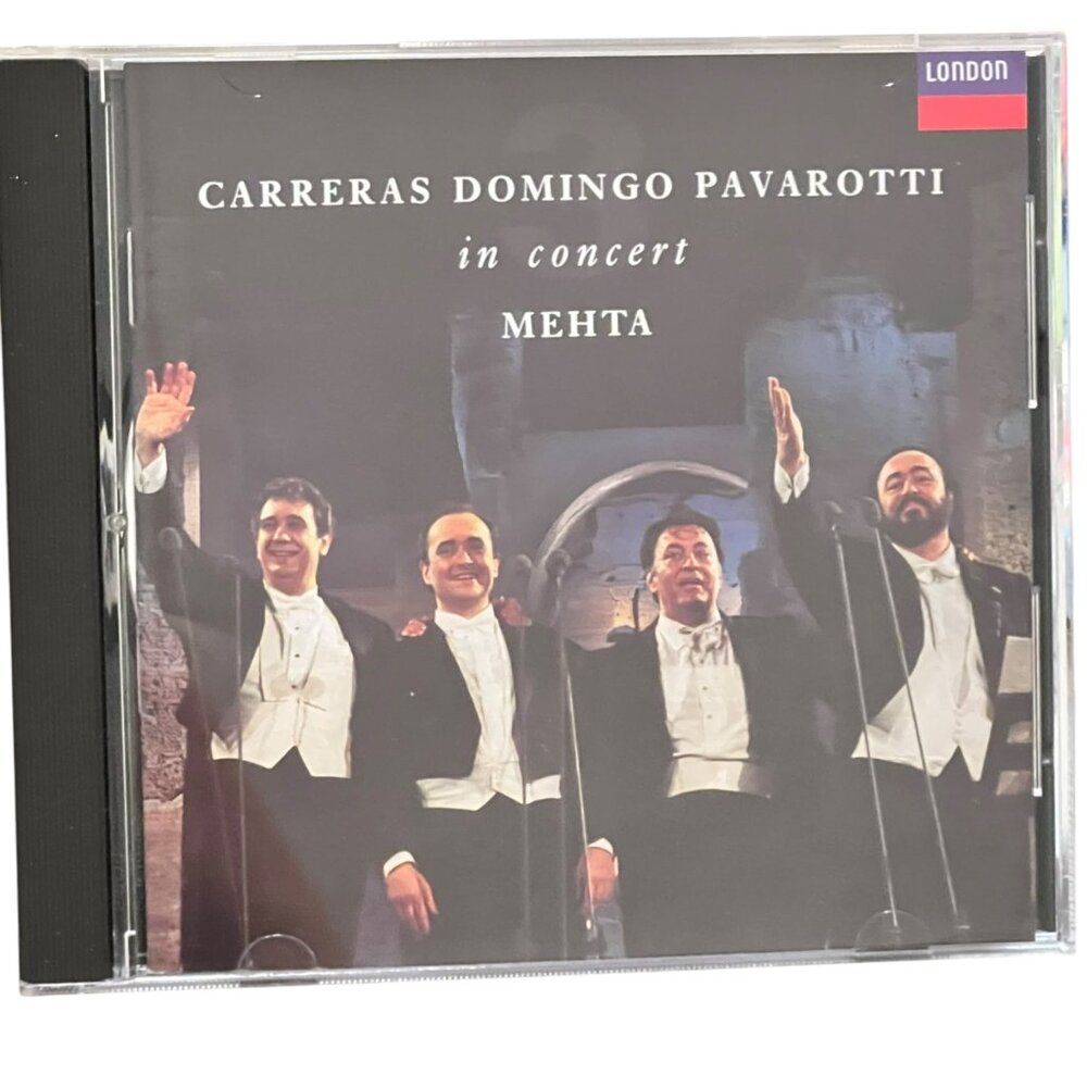Three Tenors In Concert CD By Carreras Domingo Pavarotti & Mehta